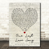 The Beautiful South One Last Love Song Script Heart Decorative Wall Art Gift Song Lyric Print