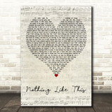 Blonde & Craig David Nothing Like This Script Heart Decorative Wall Art Gift Song Lyric Print