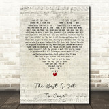 Frank Sinatra The Best Is Yet To Come Script Heart Decorative Wall Art Gift Song Lyric Print