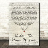 Showaddywaddy Under The Moon Of Love Script Heart Decorative Wall Art Gift Song Lyric Print