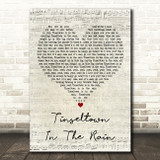 The Blue Nile Tinseltown In The Rain Script Heart Decorative Wall Art Gift Song Lyric Print