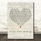 Alkaline Trio We Can Never Break Up Script Heart Decorative Wall Art Gift Song Lyric Print