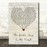 Blind Guardian The Bard's Song In the Forest Script Heart Decorative Gift Song Lyric Print