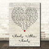 Rory Gallagher Wheels Within Wheels Script Heart Decorative Wall Art Gift Song Lyric Print
