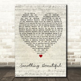 Trombone Shorty Something Beautiful Script Heart Decorative Wall Art Gift Song Lyric Print