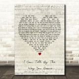 Josh Turner I Can Tell By The Way You Dance Script Heart Decorative Gift Song Lyric Print