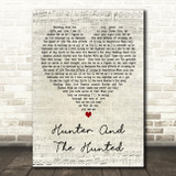 Simple Minds Hunter And The Hunted Script Heart Decorative Wall Art Gift Song Lyric Print