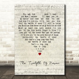 Cliff Richard The Twelfth Of Never Script Heart Decorative Wall Art Gift Song Lyric Print