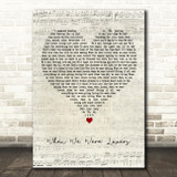 Jack Savoretti When We Were Lovers Script Heart Decorative Wall Art Gift Song Lyric Print
