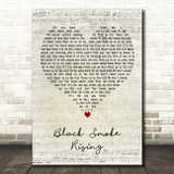 Greta Van Fleet Black Smoke Rising Script Heart Decorative Wall Art Gift Song Lyric Print