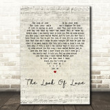 Dusty Springfield The Look Of Love Script Heart Decorative Wall Art Gift Song Lyric Print