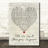 Bon Jovi feat. LeAnn Rimes Till We Ain't Strangers Anymore Script Heart Song Lyric Print