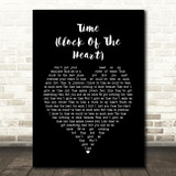 Culture Club Time (Clock Of The Heart) Black Heart Song Lyric Quote Print
