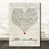 Above and beyond Little something Script Heart Decorative Wall Art Gift Song Lyric Print