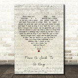 Ned Miller From A Jack To A King Script Heart Decorative Wall Art Gift Song Lyric Print
