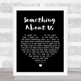 Daft Punk Something About Us Black Heart Song Lyric Quote Print
