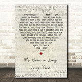 Harry James and His Orchestra Its Been a Long, Long Time Script Heart Song Lyric Print