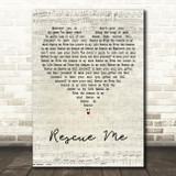 Thirty Seconds To Mars Rescue Me Script Heart Decorative Wall Art Gift Song Lyric Print