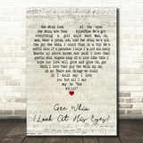 Carla Thomas Gee Whiz (Look at His Eyes) Script Heart Decorative Gift Song Lyric Print