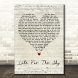 Jackson Browne Late for the Sky Script Heart Decorative Wall Art Gift Song Lyric Print
