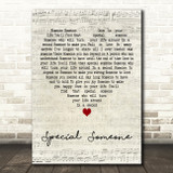 Winston Francis Special Someone Script Heart Decorative Wall Art Gift Song Lyric Print