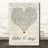 Marco Mengoni Featuring Tom Walker Hola (I Say) Script Heart Wall Art Song Lyric Print