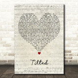 Christine and the Queens Tilted Script Heart Decorative Wall Art Gift Song Lyric Print