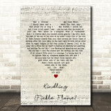 Elbow feat. John Grant Kindling (Fickle Flame) Script Heart Wall Art Song Lyric Print