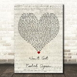 The Who Won't Get Fooled Again Script Heart Decorative Wall Art Gift Song Lyric Print