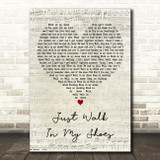 Gladys Knight & The Pips Just Walk In My Shoes Script Heart Wall Art Song Lyric Print