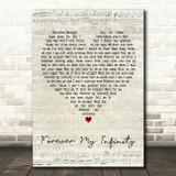 Sully Erna Forever My Infinity Script Heart Decorative Wall Art Gift Song Lyric Print