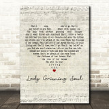 David Bowie Lady Grinning Soul Script Heart Decorative Wall Art Gift Song Lyric Print