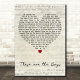 Keith Urban These Are The Days Script Heart Decorative Wall Art Gift Song Lyric Print