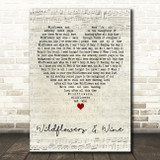 Marcus King Wildflowers & Wine Script Heart Decorative Wall Art Gift Song Lyric Print