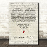 Niall Horan Heartbreak Weather Script Heart Decorative Wall Art Gift Song Lyric Print