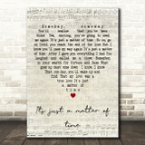 Brook Benton Its Just a Matter of Time Script Heart Decorative Gift Song Lyric Print
