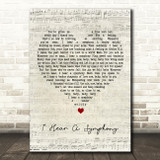 The Supremes I Hear A Symphony Script Heart Decorative Wall Art Gift Song Lyric Print