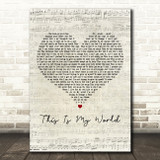 Darius Rucker This Is My World Script Heart Decorative Wall Art Gift Song Lyric Print