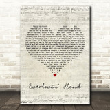 Tyler Childers Everlovin' Hand Script Heart Decorative Wall Art Gift Song Lyric Print