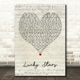 Coheed and Cambria Lucky Stars Script Heart Decorative Wall Art Gift Song Lyric Print