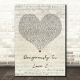 Beyoncé Dangerously In Love 2 Script Heart Decorative Wall Art Gift Song Lyric Print
