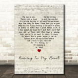 Leo Sayer Raining In My Heart Script Heart Decorative Wall Art Gift Song Lyric Print