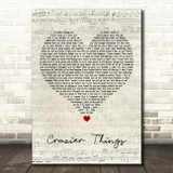 Chelsea Cutler Crazier Things Script Heart Decorative Wall Art Gift Song Lyric Print