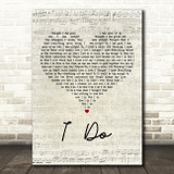 Aloe Blacc & LeAnn Rimes I Do Script Heart Decorative Wall Art Gift Song Lyric Print