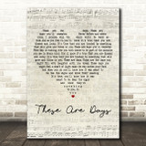 10000 Maniacs These Are Days Script Heart Decorative Wall Art Gift Song Lyric Print