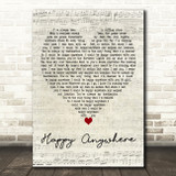 Blake Shelton Happy Anywhere Script Heart Decorative Wall Art Gift Song Lyric Print