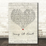 Jimmy Durante Young At Heart Script Heart Decorative Wall Art Gift Song Lyric Print
