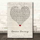 Pet Shop Boys Domino Dancing Script Heart Decorative Wall Art Gift Song Lyric Print