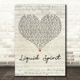 Gregory Porter Liquid Spirit Script Heart Decorative Wall Art Gift Song Lyric Print