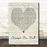 Rory Gallagher Cruise On Out Script Heart Decorative Wall Art Gift Song Lyric Print